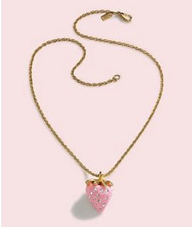 Fabworthy: Kenneth Jay Lane Mini Strawberry Necklace Benefiting Breast Cancer Fabworthy: Kenneth Jay Lane Mini Strawberry Necklace Benefiting Breast Cancer